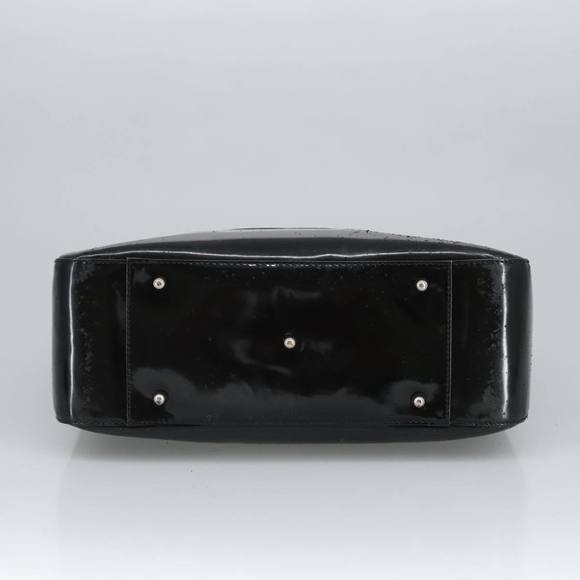 GUCCI Hand Bag Enamel 2way Black Silver 000 1013 0504 Auth fm3966 - Picture 5 of 16